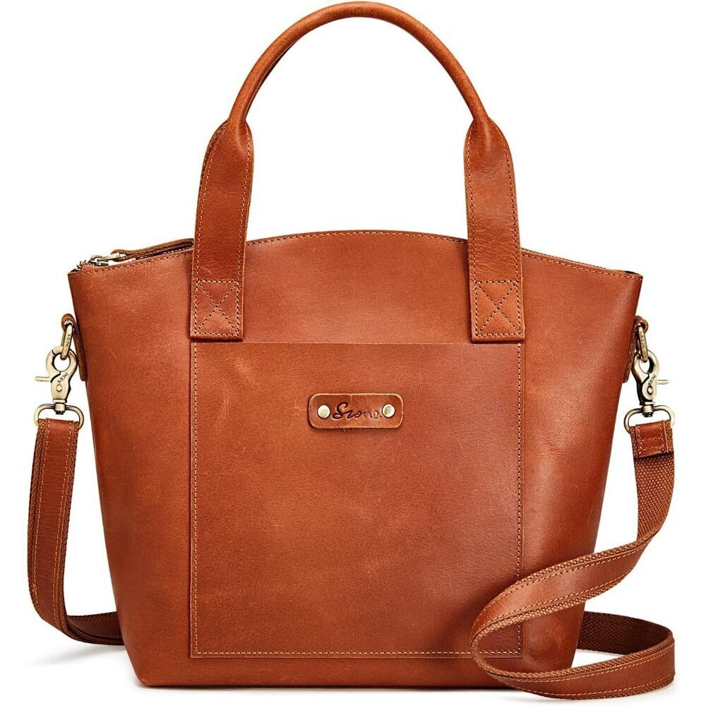 Leather Satchel Crossbody Tote Bag Women Vintage Top Grain Crazy Horse